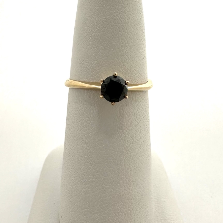 Złoty pierścionek z czarnym diamentem 0,50 ct – profil pierścionka – ABGOLD Baczyński