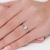 Pierścionek z białego złota próba 585 z moissanitem 0,50 ct VVS1 D – na dłoni – ABGOLD Baczyński