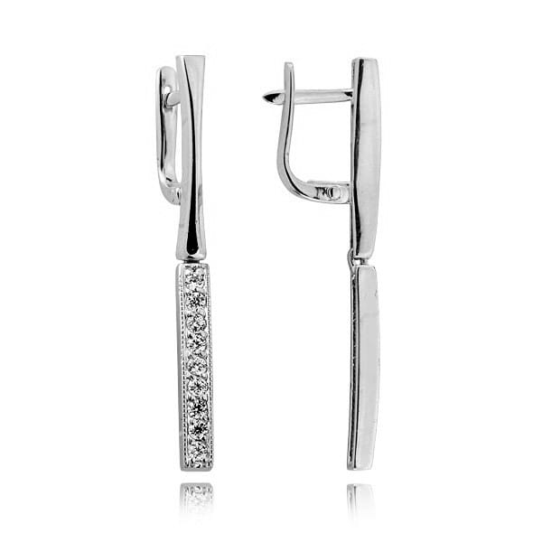 Kolczyki z diamentami 0.40ct – widok z przodu – ABGOLD Baczyński