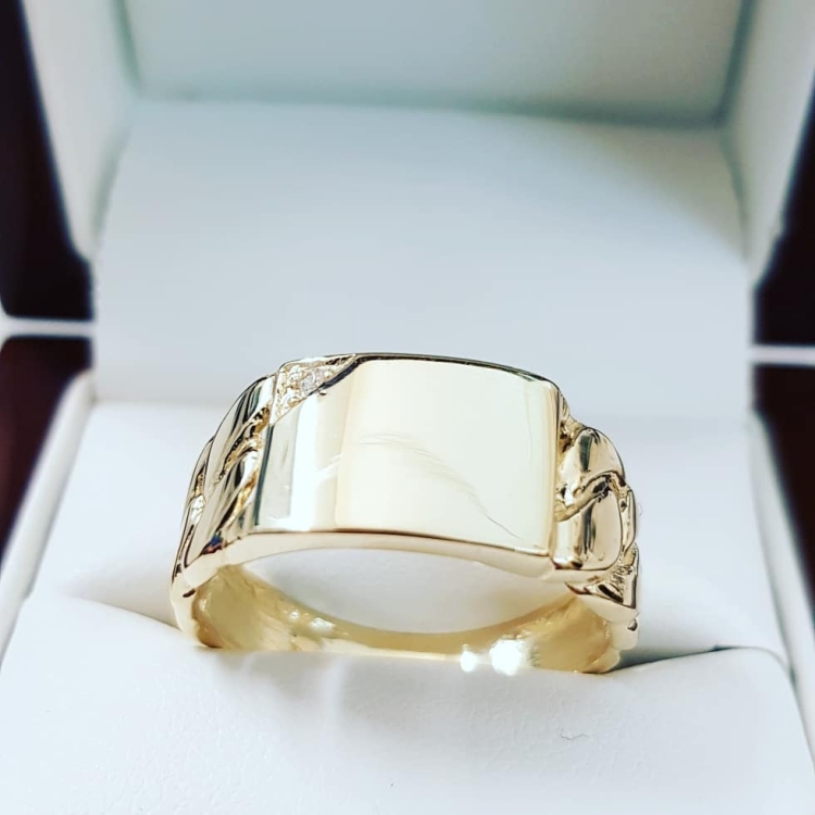 Sygnet męski próba 585 – widok profil – ABGOLD Baczyński