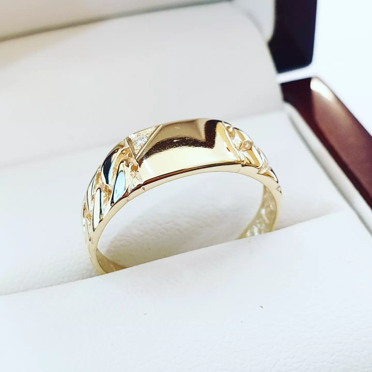 Sygnet męski próba 585 – w pudełku jubilerskim – ABGOLD Baczyński