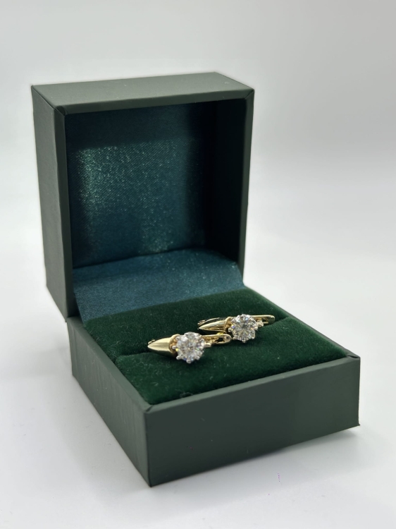 Kolczyki Moissanit 0,50 ct – prezentacja w etui – ABGOLD Baczyński