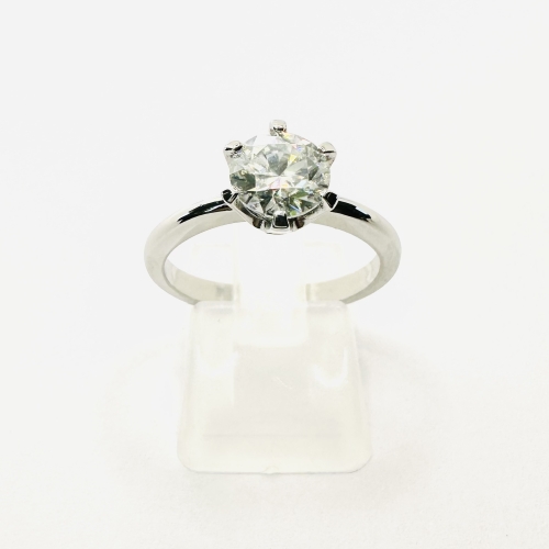 Pierścionek zaręczynowy z diamentem 1,50 ct – złoto 585 – widok z przodu – ABGOLD Baczyński