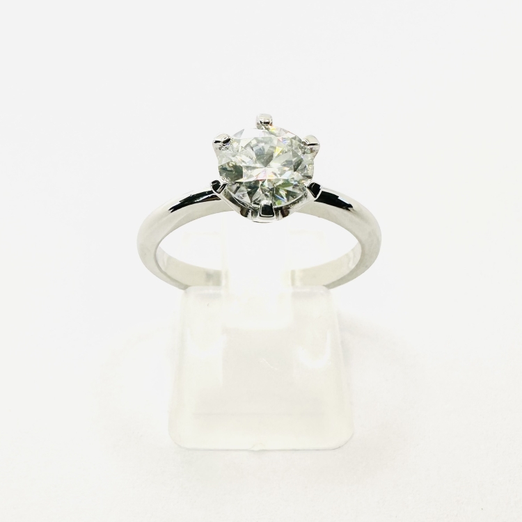 Pierścionek zaręczynowy z diamentem 1,50 ct – złoto 585 – widok z przodu – ABGOLD Baczyński