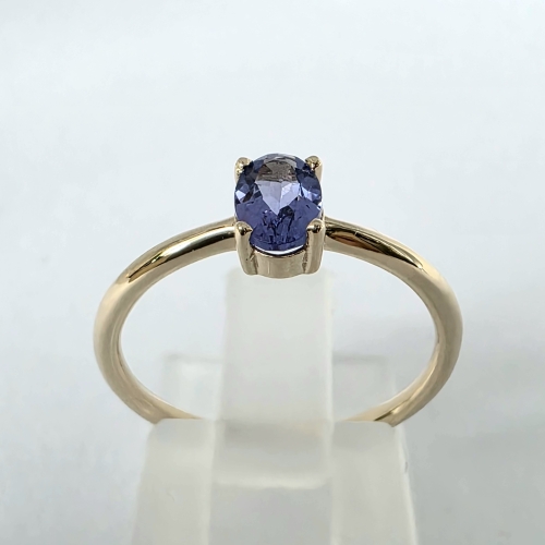 Pierścionek z tanzanitem naturalnym złoto 585 owal – profil pierścionka – ABGOLD Baczyński