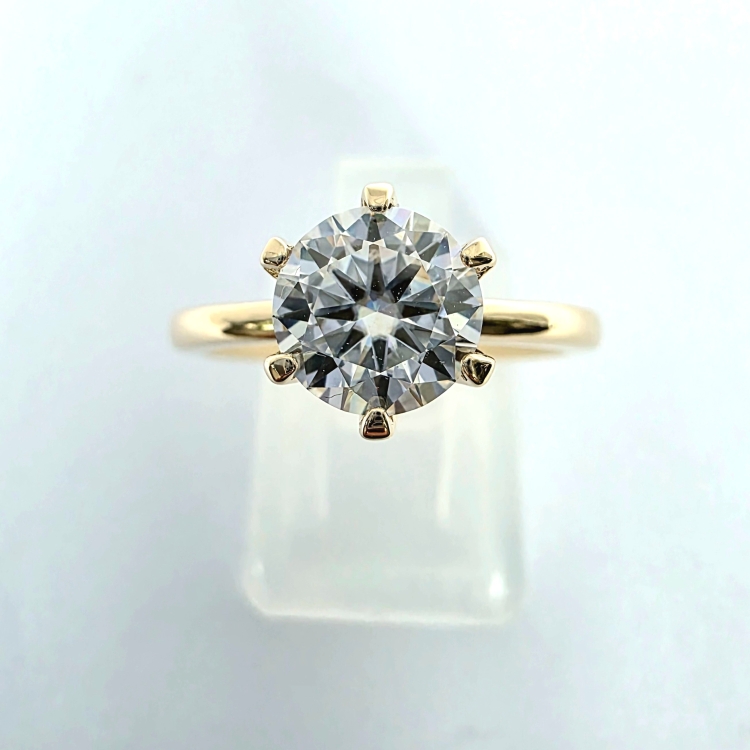 Pierścionek zaręczynowy z diamentem 1,50 ct Lab Grown – złoto 585 – widok z góry – ABGOLD Baczyński