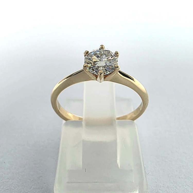 Złoty pierścionek z diamentem Lab Grown 0,34 ct – profil – ABGOLD Baczyński