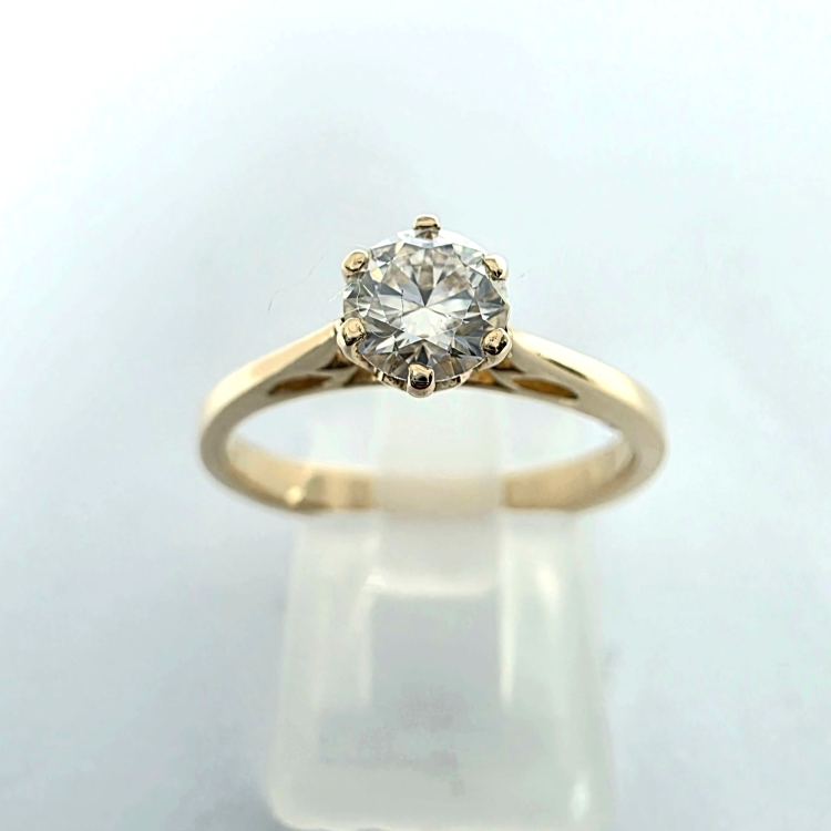 Pierścionek Diament Lab Grown 0,50 ct IGI – widok frontalny – ABGOLD Baczyński