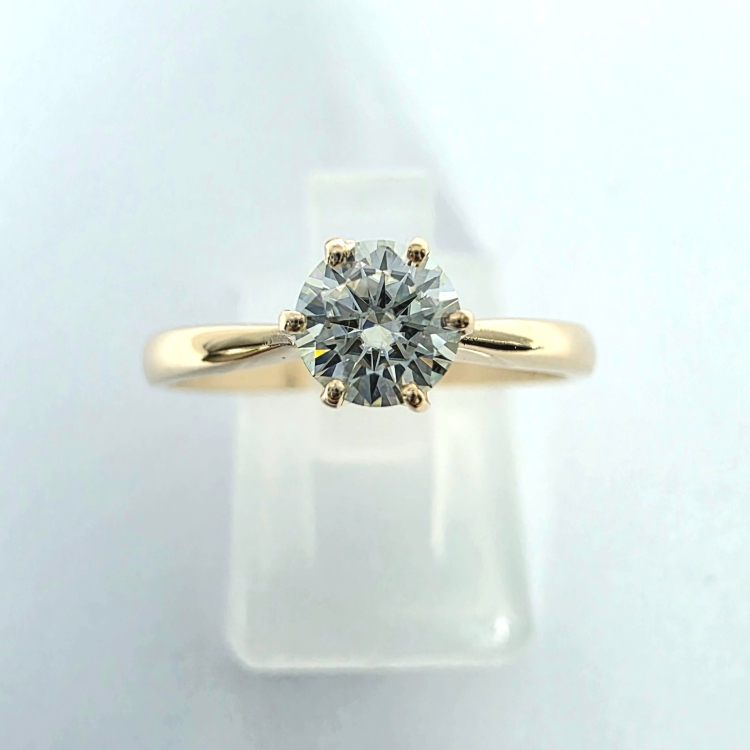 Złoty pierścionek próba 585 z brylantem ok. 0,50 ct – profil pierścionka – ABGOLD Baczyński