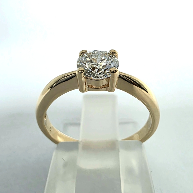 Pierścionek zaręczynowy z moissanitem 0,50ct VVS1 D próba 585 detal oprawy – ABGOLD Baczyński