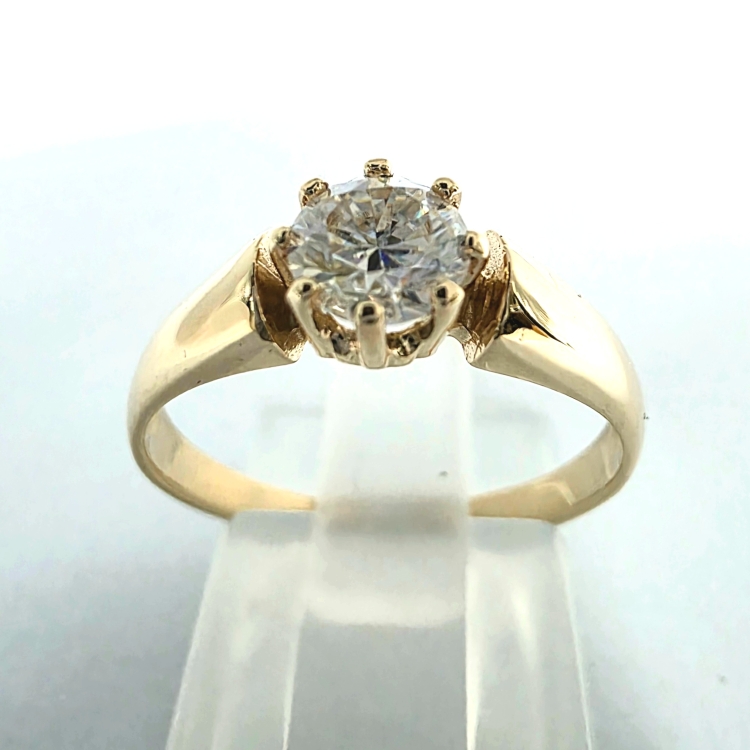 Pierścionek zaręczynowy próba 585 z diamentem ok. 0,50 ct – profil pierścionka – ABGOLD Baczyński