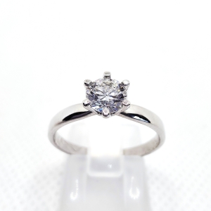 Pierścionek z naturalnym diamentem 0,50 ct – widok frontalny – ABGOLD Baczyński