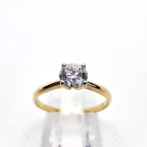 Pierścionek z naturalnym diamentem 0,50 ct – widok frontalny – ABGOLD Baczyński