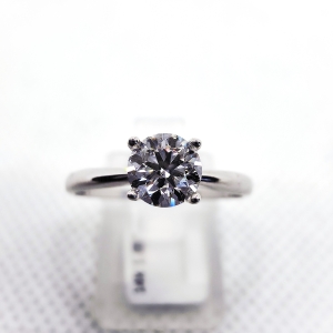 Pierścionek z diamentem naturalnym ok. 0,50 ct – widok z góry – ABGOLD Baczyński