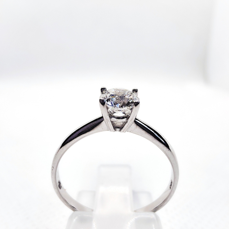Pierścionek z diamentem naturalnym ok. 0,50 ct – widok obrączki od tyłu – ABGOLD Baczyński