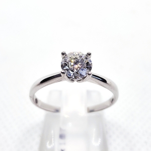 Pierścionek z diamentem naturalnym ok. 0,50 ct – widok frontalny – ABGOLD Baczyński