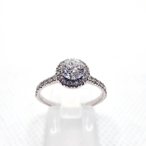 Pierścionek z naturalnym diamentem 0,50 ct – widok frontalny – ABGOLD Baczyński