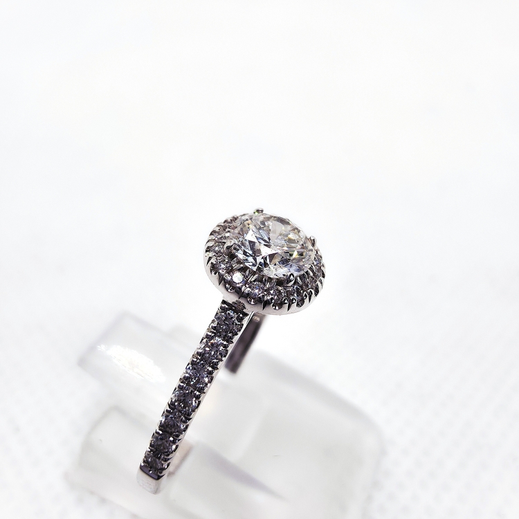 Pierścionek z naturalnym diamentem 0,50 ct – profil boczny – ABGOLD Baczyński