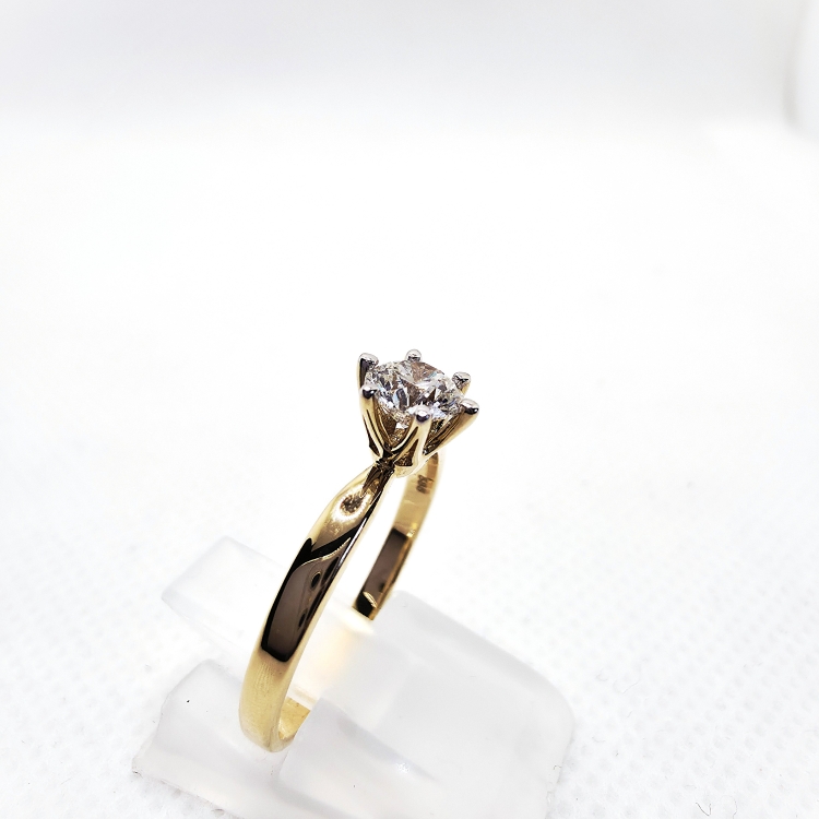 Pierścionek z diamentem naturalnym ok. 0,50 ct – profil pierścionka – ABGOLD Baczyński