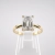 Pierścionek z diamentem 1,0 ct emerald cut – widok frontalny – ABGOLD Baczyński