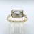 Złoty pierścionek Lab Grown Emerald 1.0ct – widok frontalny – ABGOLD Baczyński