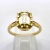 Pierścionek Vintage art deco Diament Yellow – widok frontalny – ABGOLD Baczyński