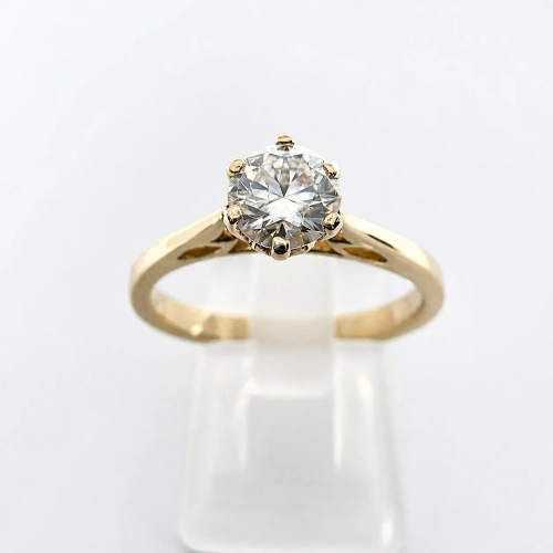 Pierścionek Diament Lab Grown 0,50 ct IGI – widok frontalny – ABGOLD Baczyński