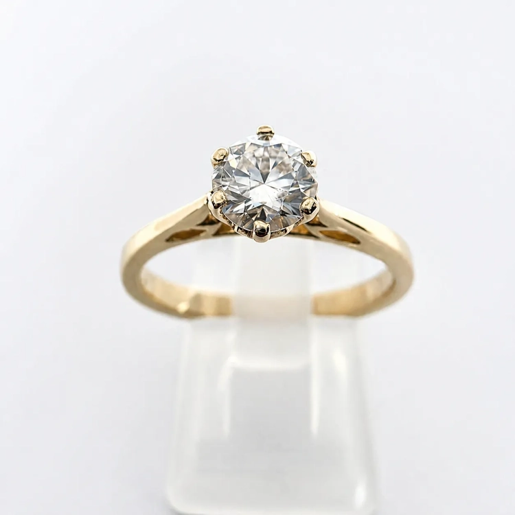 Pierścionek Diament Lab Grown 0,50 ct IGI – widok frontalny – ABGOLD Baczyński