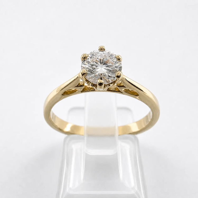 Pierścionek Diament Lab Grown 0,50 ct IGI – widok z góry – ABGOLD Baczyński