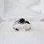 Pierścionek zaręczynowy z czarnym diamentem – widok z przodu – ABGOLD Baczyński