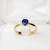 Pierścionek z szafirem – widok z przodu – ABGOLD Baczyński