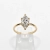 Pierścionek z diementem Marquise Lab-Grow 1,0 ct złoto 585 (14K) – widok frontalny – ABGOLD Baczyński