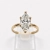 Pierścionek z diementem Marquise Lab-Grow ok. 1,5 ct złoto 585 (14K) – widok frontalny – ABGOLD Baczyński