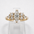 Złoty pierścionek 585 z diamentem Marquise 8x4 mm – ABGOLD