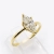 Pierścionek z diementem Marquise Lab-Grow 1,0 ct złoto 585 (14K) – detal oprawy – ABGOLD Baczyński