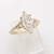 Pierścionek moissanit Marquise 1,0 ct – profil pierścionka – ABGOLD Baczyński