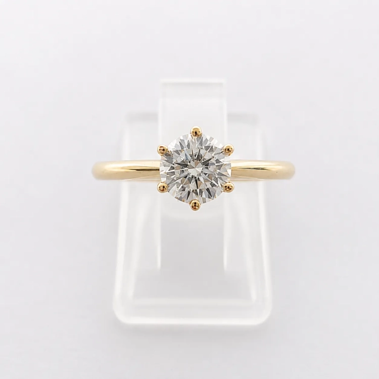 Pierścionek zaręczynowy z diamentem 0,50ct Lab Grown – złoto 585 – widok z góry – ABGOLD Baczyński