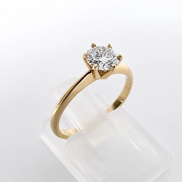 Pierścionek zaręczynowy z diamentem 0,50ct Lab Grown – złoto 585 – profil pierścionka – ABGOLD Baczyński