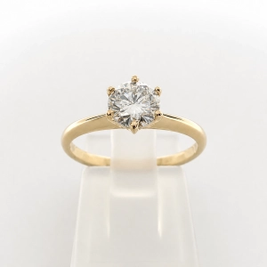Pierścionek z diamentem naturalnym 0,50 ct GIA – widok frontalny – ABGOLD Baczyński