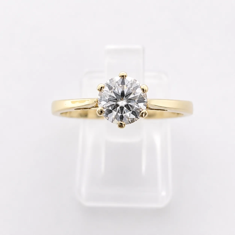 Pierścionek Diament Lab Grown 0,50 ct IGI – widok centralny – ABGOLD Baczyński