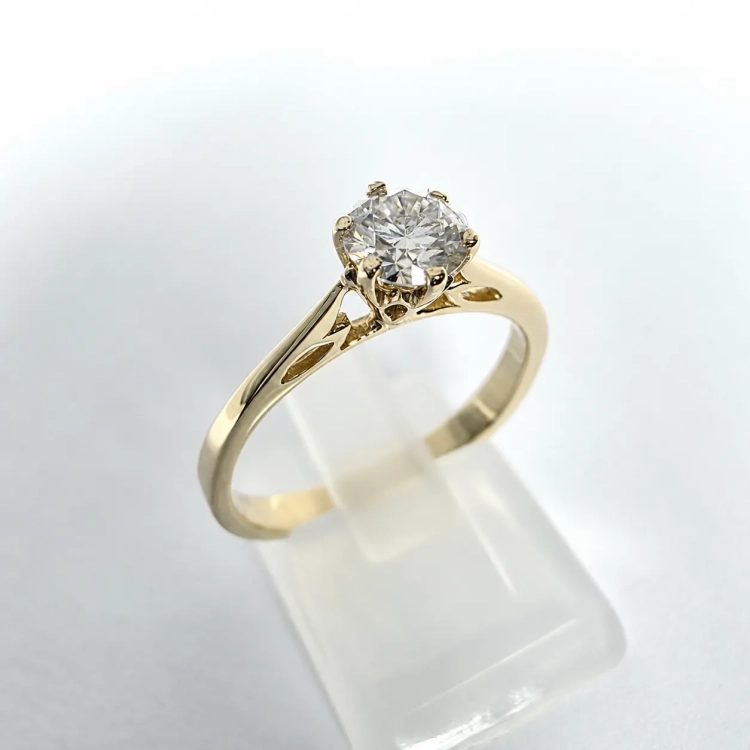 Pierścionek Diament Lab Grown 0,50 ct IGI – detal oprawy – ABGOLD Baczyński