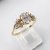 Pierścionek Vintage art deco z diamentami Lab Grown – ujęcie pod kątem – ABGOLD Baczyński