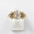 Pierścionek Vintage art deco z diamentami Lab Grown – widok od góry – ABGOLD Baczyński