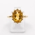Retro Złoty pierścionek art deco z Cytrynem 1,50 ct – detal oprawy – ABGOLD Baczyński