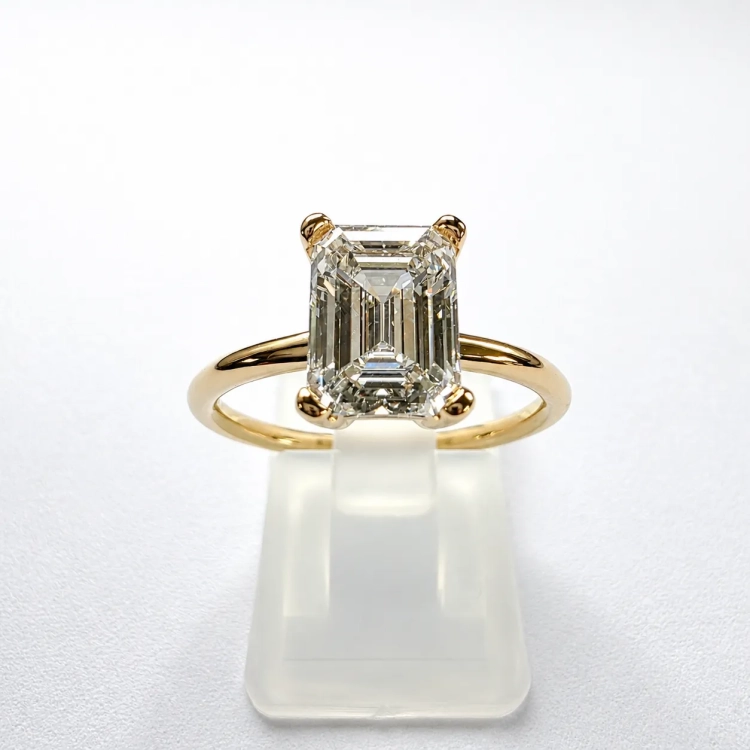 Złoty pierścionek próba 585 z diamentem laboratoryjnym ok. 1,80 ct – profil pierścionka – ABGOLD Baczyński
