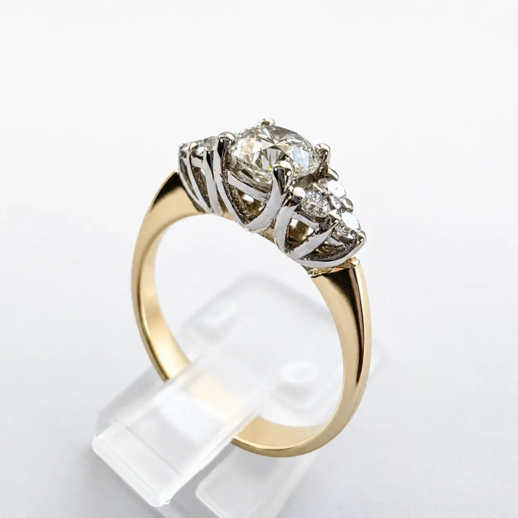 Złoty pierścionek próba 585 z diamentami 1,0 ct Vs1 G – profil pierścionka – ABGOLD Baczyński