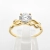 Pierścionek Vintage Retro z Naturalnym Diamentem 0,50 ct złoto 585 – widok frontalny – ABGOLD Baczyński