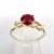 Pierścionek Vintage Retro z Moissanitem 0,50 ct złoto 585 – widok frontalny – ABGOLD Baczyński