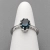 Pierścionek vintage z topazem London Blue – detal oprawy – ABGOLD Baczyński