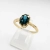 Pierścionek vintage z topazem London blue – profil pierścionka – ABGOLD Baczyński